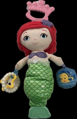 Disney Bebé Sirenita Ariel Cochecito Cuna Actividad Juguete Sobre la marcha Sonajero Foto 1 de 2