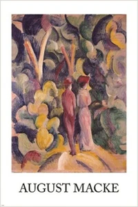 COUPLE ON THE FOREST TRACK 1913 august macke orphic cubist ART POSTER 20x30 - Picture 1 of 1