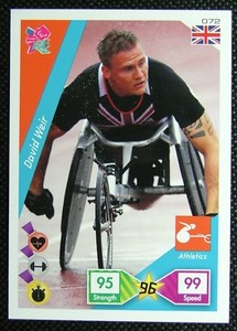 David Weir 072* Adrenalyn XL Panini London Olympic 2012 Card