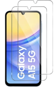 2x Samsung Galaxy A15 Panzerfolie Schutzglas 9H Hart Echt Displayschutz Glas - Bild 1 von 6