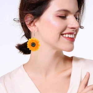 1 Pair Stylish Earrings Eardrop Fashion Flower Earrings Acrylic Dangle Earrings - Picture 1 of 10
