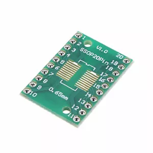 8 pcs SOP20 SSOP20 TSSOP20 To DIP20 Pinboard SMD To DIP Adapter 0.65mm/1.27mm - Foto 1 di 1