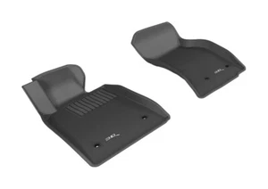 3D MAXpider For 2013-2019 Cadillac ATS/ATS-V Kagu 1st Row Floormat - Black - Picture 1 of 5