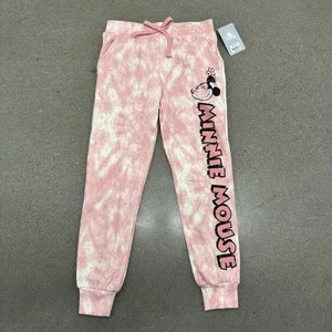 Disney Minnie Mouse Pink Tie-Dye Kids Joggers NWT Size 7/8 - Picture 1 of 4