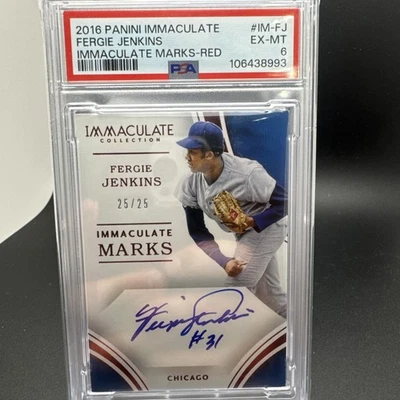 2016 Panini Immaculate Collection - Immaculate Marks Fergie Jenkins #IM-FJ /25 - Image 1 of 4