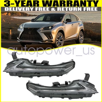 2X Luz antiniebla señal de giro LED DRL para Lexus F-Sport NX200t NX300h 2015-2021 L + R Foto 1 de 4