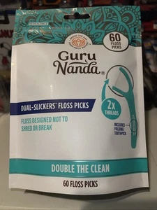 GuruNanda Fresh Zahnseide Zahnstocher nicht zerkleinert, abgewinkelt für effektive Entfernung - Bild 1 von 2