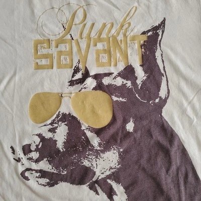 RARA Y2K DE COLECCIÓN Para hombres Juicy Couture Camiseta Cuello Redondo Gráfico Punk Savant Dog M Foto 1 de 4