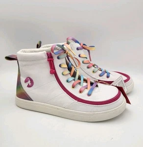 BILLY Footwear Kids Classic Lace Sneakers High Top Shoes Girls Size 7 - Picture 1 of 8
