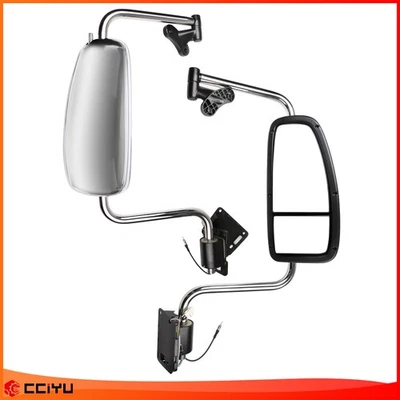 Mirrors Pair Chrome Complete Fits 97-10 International 9200 9400I 9900I 5900 Foto 1 de 4