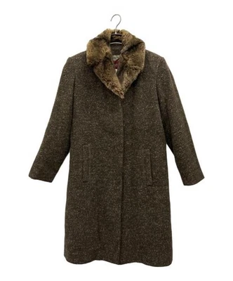 KENZO Abrigo Cuello Piel Marrón 300218110 Foto 1 de 4