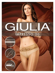 Giulia Impresso 20 Den Strumpfhose Abschlussband mit Spitze Größe M Farbe Daino - Bild 1 von 1