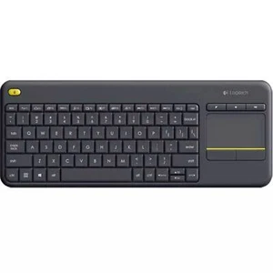 Logitech K400 Tastatur Wireless schwarz Plus TV DE Touchpad Unifying - Bild 1 von 2