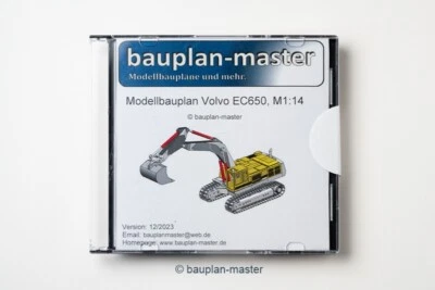 Modellbauplan Bagger Volvo EC650 (Nachbau), Funktionsmodell, M 1:14, RC-fähig - Bild 1 von 4