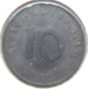 Moneta Reich Tedesco 3. Reich 10 Reichspfennig 1942 E IN fine