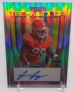 2023 Leaf Vivid Myles Murphy Technicolor Silver XRC Auto #6/9 #T-MM1 Bengals RC