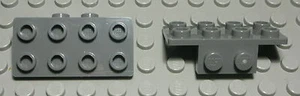 Lego Plate Angle 1x2 to 2x4 New Dark Gray 2 Pieces - Picture 1 of 1