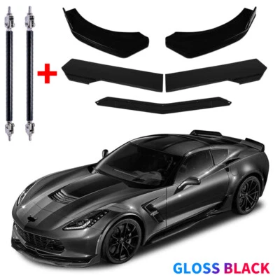 Kit de carrocería de alerón divisor de labios para parachoques delantero negro brillante para Subaru BRZ Foto 1 de 4