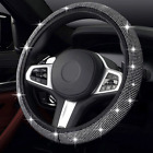 Bling Car Accessories For Girl Women 38cm Steering Wheel Cover Set White Diamond