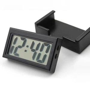 Small Self-Adhesive Car Desk Clock Electronic Watches Ga Digital LCD HOT - Picture 1 of 12