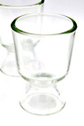 Vintage Thick Glass Double Side Egg Cup Shot Glass Sip Liquor Bar Ware Soft Boil