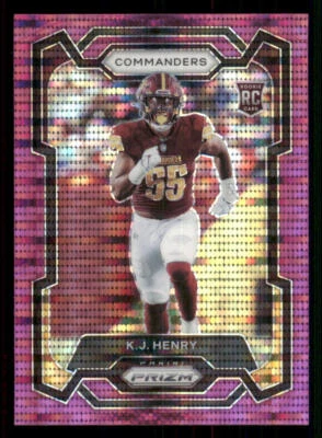 2023 Panini Prizm Prizms Purple Pulsar #400 K.J. Henry - Image 1 of 2