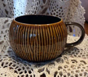 Starbucks Tiki Mug 2013 Limited Edition Brown Striped Coconut Cup Retired 12 oz. - Picture 1 of 6