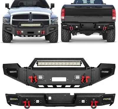For 2003-2005 Dodge Ram 2500 3500 Front Rear Bumper W/Winch Plate & Lights - Image 1 of 4