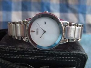 RARE Women's Citizen Axiom GA1050-51A eco drive Silver Dial Watch! RRP £252! - Picture 1 of 11