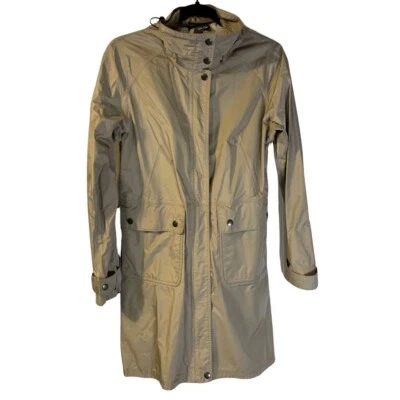 Trench coat feminino Patagonia Torrentshell tamanho S bege neutro chuva leve - Imagem 1 de 4