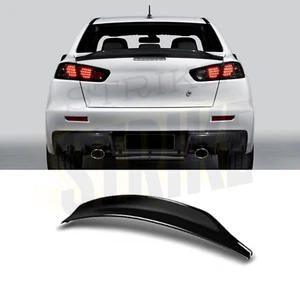 for 2007-2017 Mitsubishi Lancer Painted Gloss Black Spoiler Duckbill Lip Wing - Picture 1 of 2