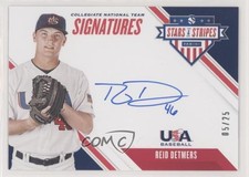 2020 Panini USA Baseball Stars & Stripes Blue Ink /25 Reid Detmers #CNTRD Auto