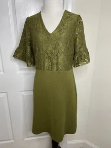 Para mujer Ann Taylor Pequeño Nailon Tejido Encaje Vestido • Talla PM *NUEVO CON ETIQUETAS - Imagen 1 de 8