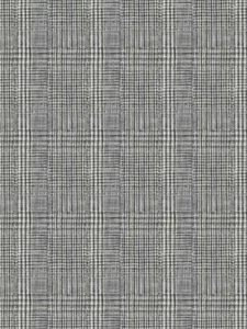 *  Ronald Redding HO2170 Shirting Plaid Black Wallpaper    York - Picture 1 of 3