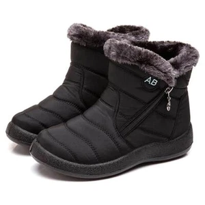 Waterproof Winter Women Shoes Snow Boots Fur-lined Slip On Warm Ankle Size US - Picture 1 of 7