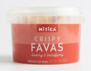 Mitica Crispy Favas, Fried Fava Beans, 3.5 Oz tub, Case of 12 tubs