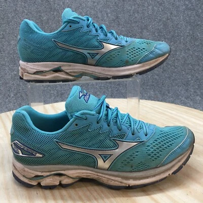 Mizuno Shoes Womens 6.5 Wave Rider 20 Blue Mesh Sneaker Casual Low J1GD170303 - Image 1 of 4