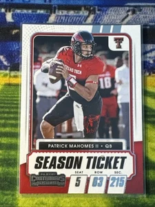 2021 Panini Contenders Draft Picks Patrick Mahomes Season Ticket -Chiefs - Picture 1 of 2