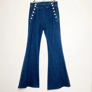 Ramy Brook Helena Jeans 28 Flare Leg Medium Blue Wash Denim High Waist Sailor - Bild 1 von 7