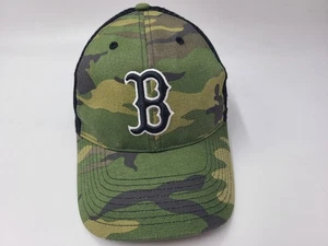 Boston Red Sox Camo 47 Brand Mesh Trucker Snapback Hat Cap Men MLB Green Black - Picture 1 of 13
