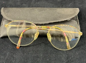 Vintage Kathie Lee Brille Randlos Goldfarben Mehrfarbig KL6 HYR mit Etui - Bild 1 von 7