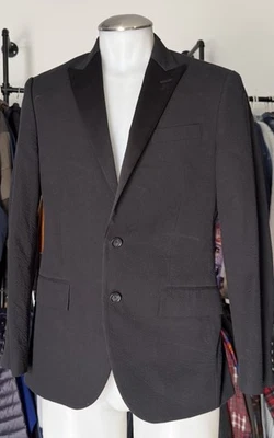 J.Crew Ладлоу Seersucker черный официальный смокинг куртка / Blazer 38s новый без ЯРЛЫКОВ - Изображение 1 из 4