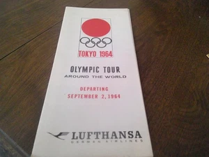 LUFTHANSA AIRLINES 1964 OLYMPIC TOUR TOKYO PROSPEKT - Bild 1 von 1