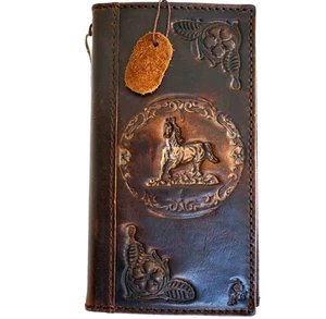 Echt Leder Tasche für Galaxy Z Fold 3 4 5 6 7 Wallet Book Cover Pferd Basteln - Bild 1 von 8