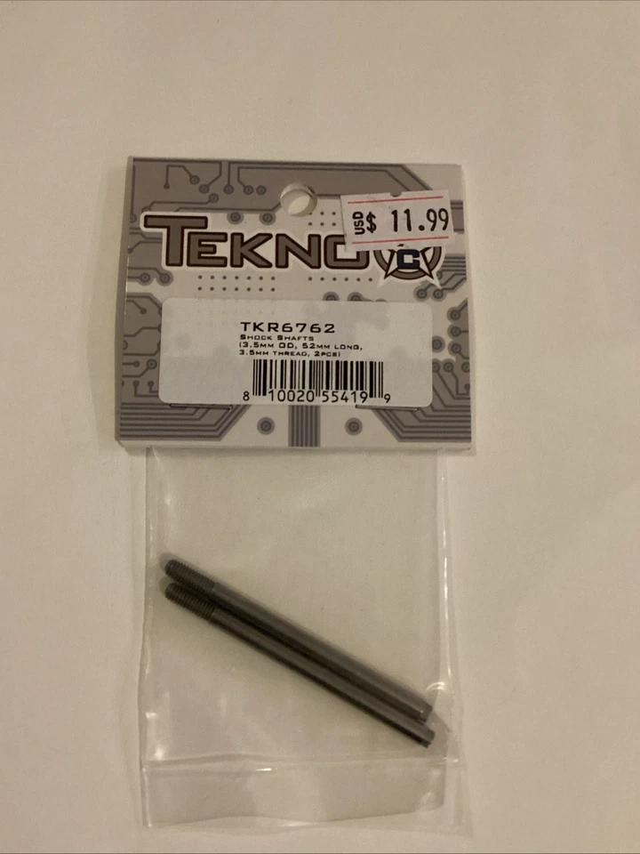 Tekno TKR6762 – Shock Shafts (3.5mm OD, 52mm long, 3.5mm thread, 2pcs) - Image 1 of 1