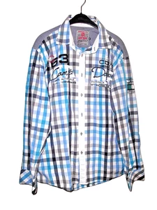 K001 Camp David Sport Herren  XXL blau kariert LA - Bild 1 von 5