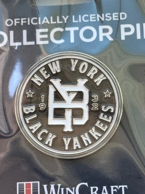 New York BLACK YANKEES Negro League Baseball BY Logo Pin Wincraft - Image 1 of 3