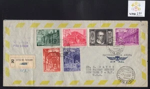 VPH_251. VATICAN. Richly franked 1949 letter w. multiple BASILICAS stamps. - Picture 1 of 1