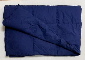 LL Bean Vintage Gänsedaunendecke Twin Size dunkelblau - Bild 1 von 4