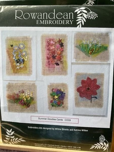 Rowandean Embroidery Kit Summer Doodles Cards CD09 - Picture 1 of 3